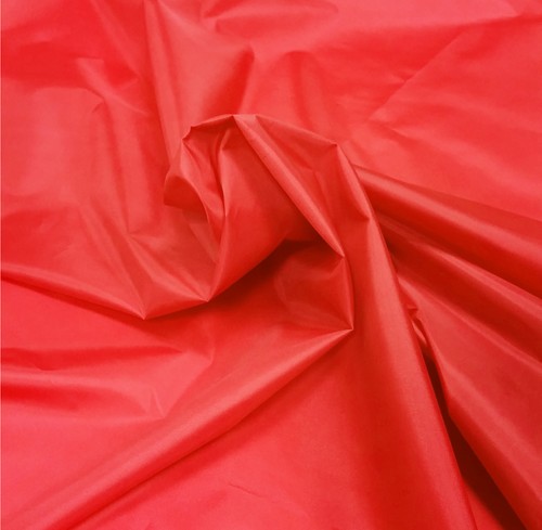 Red nylon look fabric - red,