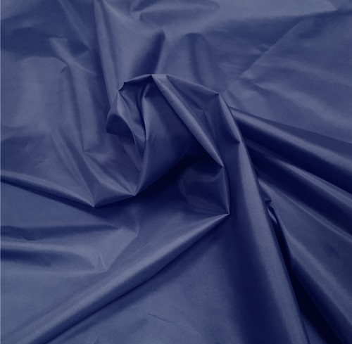 Royal blue nylon look fabric - blue,